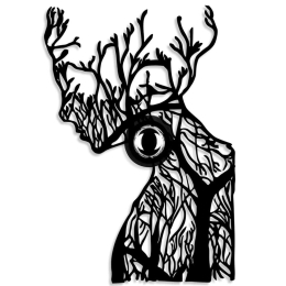 Διακοσμητικό Φωτιστικό Τοίχου Tree Woman 526SHD1183 34x9x47cm 1xE27 40W Black Opviq