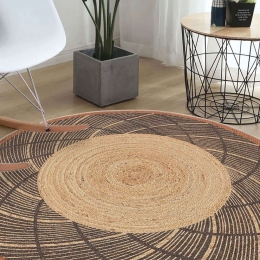 Χαλί WOOPAMUK481 Cream-Black Conceptum Hypnose 150X150cm Round