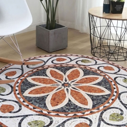 Χαλί Woopamuk486 599HFT4966 White-Orange Conceptum Hypnose 90X90cm Round