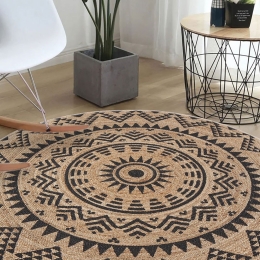 Χαλί Woopamuk509 599HFT5275 Cream-Black Conceptum Hypnose 90X90cm Round