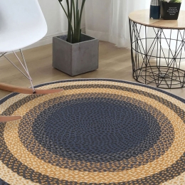 Χαλί Woopamuk526 599HFT5431 Navy Blue-Yellow Conceptum Hypnose 100X100cm Round