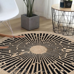 Χαλί Woopamuk532 599HFT5485 Cream-Black Conceptum Hypnose 100X100cm Round