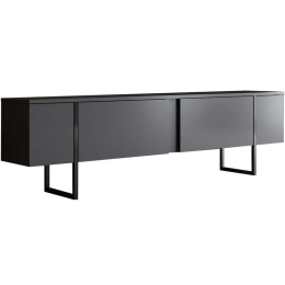 Έπιπλο Τηλεόρασης Luxe 618BLY1104 180x30x50cm Anthracite-Black