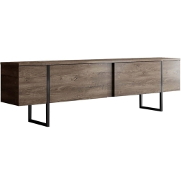 Έπιπλο Τηλεόρασης Luxe 618BLY1106 180x30x50cm Walnut-Black