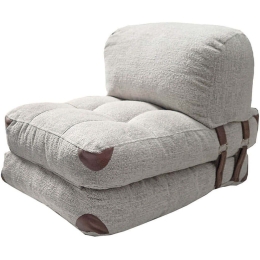 Πουφ Πολυθρόνα Αναδιπλούμενη Fold Teddy 383EVN1103 60x80x70cm Grey