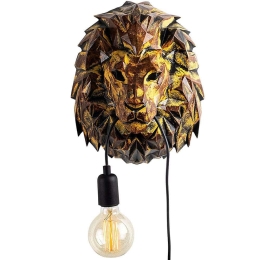 Φωτιστικό Τοίχου - Απλίκα Lion Head 897TNL1102 29x21x35cm 1xE27 40W Multi Opviq