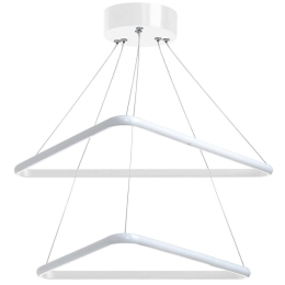 Φωτιστικό Οροφής Duple Triangle 166PRG1216 40x40x80cm Led 40-60W 6500K White Opviq