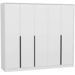 Ντουλάπα Πεντάφυλλη Lara 506MNR3733 229x60x210cm White Πεντάφυλλη