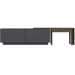 Έπιπλο Τηλεόρασης Oslo 362ANT1157 180x43x30cm Anthracite-Walnut