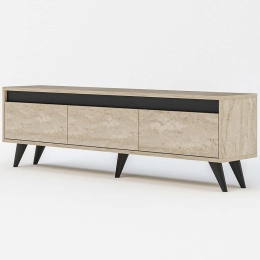 Έπιπλο Tηλεόρασης Century 327ODS1254 150x29,6x45cm Travertine Beige-Anthracite