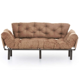 Καναπές - Κρεβάτι Τριθέσιος Nitta 859FTN2868 185x70x85cm Light Brown
