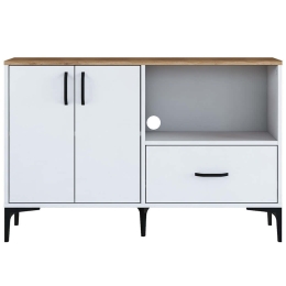 Ντουλάπι 893RAN4962 120x40x78,6cm White-Oak Μοριοσανίδα, Μελαμίνη