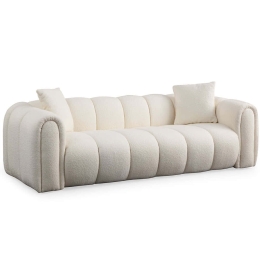 Καναπές Τριθέσιος Puffy 560ARE1544 240x105x75cm White