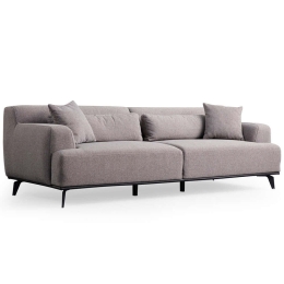 Καναπές Τριθέσιος Jaguar 560ARE1546 240x100x75cm Brown-Grey