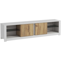 Έπιπλο Tηλεόρασης Aydos 382NRC2524 180x35x45cm White-Oak
