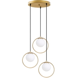 Φωτιστικό Οροφής Dolunay 521SHN3452 47x47x115cm 3xE27 40W Gold Opviq
