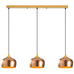 Φωτιστικό Οροφής - Ράγα 521SHN3566 140x30x123cm 3xE27 40W Gold Opviq