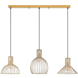 Φωτιστικό Οροφής - Ράγα Tabut 527ABY3203 148x38x124cm 3xE27 40W Gold Opviq