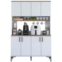 Ντουλάπι Κουζίνας 893RAN4975 120x40x184,2cm White-Oak Μοριοσανίδα, Μελαμίνη