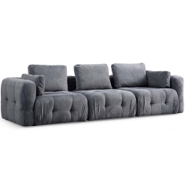 Καναπές Τριθέσιος Amaris 560ARE4113 290x100x65cm Grey