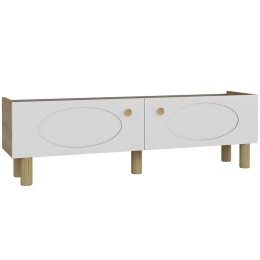 Έπιπλο Τηλεόρασης Elisa 475OLV1474 153,6x36,8x44,6cm Oak-White