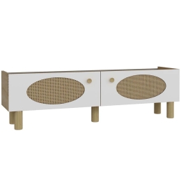 Έπιπλο Τηλεόρασης Elisa 475OLV1475 153,6x36,8x44,6cm Oak-White