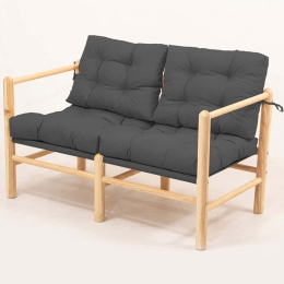 Καναπές Διθέσιος 644MYD1169 110x51x86cm Anthracite Διθέσιος