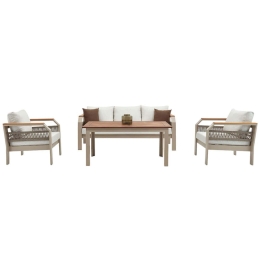 Σαλόνι Κήπου Morento (Σετ 4Τμχ) 561CLR1140 Beige 5 Θέσεων