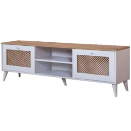 Έπιπλο Τηλεόρασης Goose 277WLN1136 180x55x41cm White-Oak