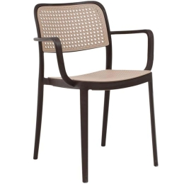 Πολυθρόνα Olesia 875-124-046 56x43x81cm Brown-Beige