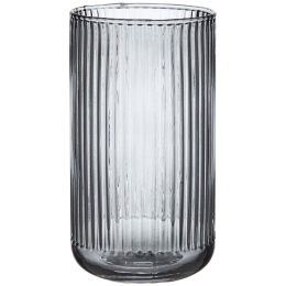 Ποτήρι Νερού Ριγέ Zephyr 62410 410ml Anthracite Ladelle Γυαλί