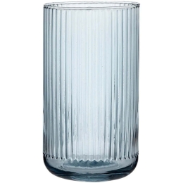 Ποτήρι Νερού Ριγέ Zephyr 62730 410ml Light Blue Ladelle Γυαλί