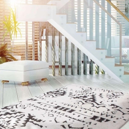 Χαλί Agadir 110 White-Black Kayoom 200X290cm