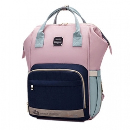Τσάντα Μωρού Πλάτης B-255 39x30x22 Pink-Blue-Mint Lequeen Ύφασμα