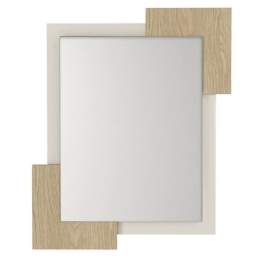 Καθρέπτης Τοίχου Selinos 0265930 65x2,2x85cm Rota Oak-Sandstone Μοριοσανίδα, Μελαμίνη