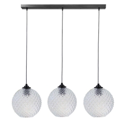 Φωτιστικό Οροφής - Ράγα GL-5010 02-0371 3/Ε27 Φ25x80x96cm Clear Heronia