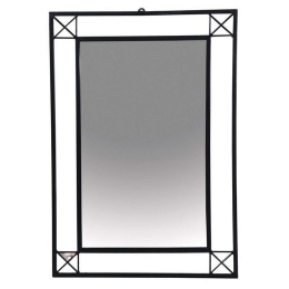 Καθρέπτης Τοίχου 60x86cm 186507 Black Μέταλλο,Γυαλί