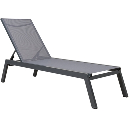 Ξαπλώστρα Ανακλινόμενη 5 Θέσεων 213727 192x60x35cm Grey