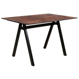 Τραπέζι Παραλ/μο Αλουμινίου Hpl 22522 160x90x75cm Black-Brown