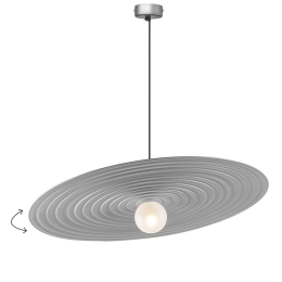 Φωτιστικό Οροφής Κρεμαστό 01477.05.3 G9 D70cm Silver Luma