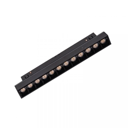 Γραμμικό Μαγνητικό Φωτιστικό 2091-27B Led 8W 2700K 675Lm Dali Dimmable Για 48v Μαγνητικές Ράγες Black