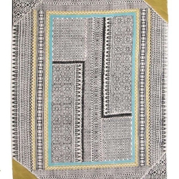 Χαλί Art 281 Χειροποιήτο Black-Yellow New Plan 160X230cm