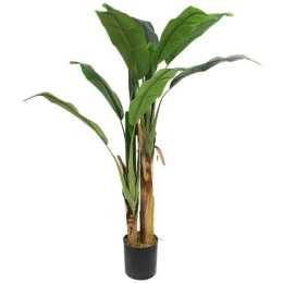 Τεχνητό Δέντρο Μπανανιά NP710_205 Ύψος 205cm Green New Plan Πλαστικό, Ύφασμα