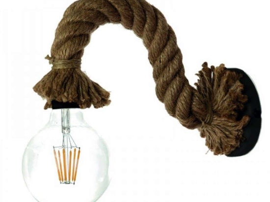 Φωτιστικό Τοίχου-Απλίκα 43367 25x20cm 1xΕ27 Natural-Black Inlight