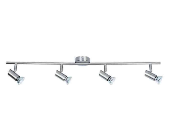 Φωτιστικό Οροφής-Σποτ 9076-4 80x15cm 4xGU10 Nickel Inlight