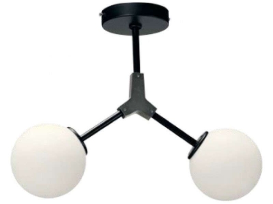 Φωτιστικό Οροφής-Πλαφονιέρα 6167-2 40x40cm 2xG9 Black-Silver Inlight Μέταλλο,Γυαλί
