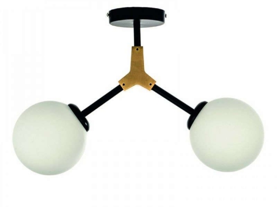 Φωτιστικό Οροφής-Πλαφονιέρα 6167-2 110x70cm 2xG9 Black-Gold Inlight Μέταλλο,Γυαλί