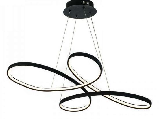 Φωτιστικό Οροφής Led 6150 L100cm 4200Lm Black Inlight Μέταλλο,Ακρυλικό