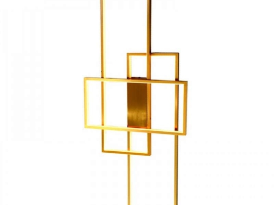 Φωτιστικό Τοίχου-Οροφής Led 6159 40x100cm 6000Lm Gold Inlight Μέταλλο,Ακρυλικό