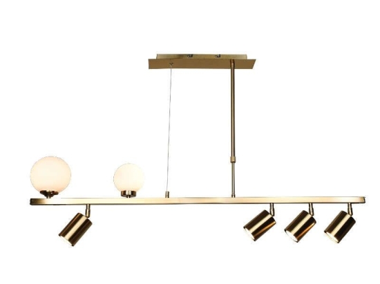 Φωτιστικό Οροφής-Ράγα 6191 110x70cm 2xG9 & 4xGU10 Gold Inlight Μέταλλο,Γυαλί
